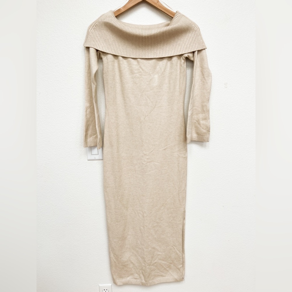 Antonio Melani NWT Off-shoulder Knit Sweater Midi Dress Size S